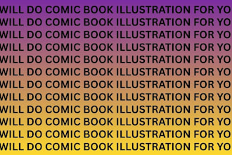 do comic book illustration, comic panels and comic page for you