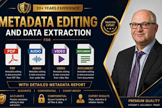 do metadata editing and data extraction for images, document, audio and video