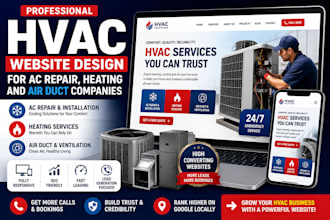 design hvac website for ac repair, heating, ventilation and air duct companies