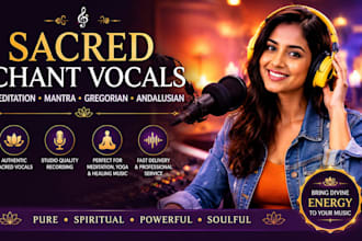 enchant sacred chant vocals for meditation, mantra, gregorian andalusian music