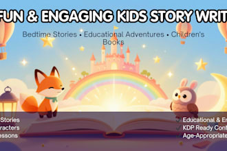 write fun educational kids story books bedtime stories and adventures