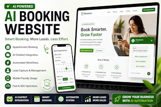 build ai booking website, appointment website  with chatbot automation