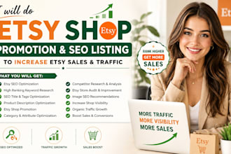 do etsy shop promotion with etsy seo listing to increase etsy sales and traffic