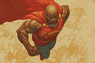 illustrate original superhero stories and artwork