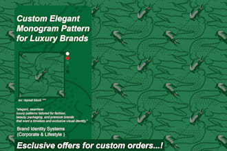 design custom elegant monogram pattern for luxury brands