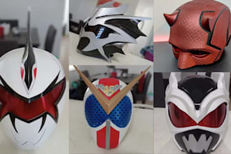do custom printable 3d helmet 3d mask wearable cosplay 3d model for 3d printing
