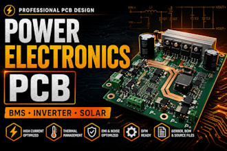 design power electronics pcb, bms, inverter and solar control boards
