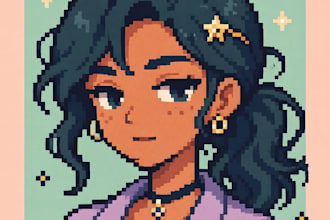 create custom pixel art characters and anime style portraits