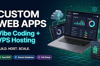 vibe code, fix, and deploy custom web application to a live vps
