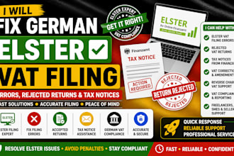 fix german elster vat filing errors rejected returns and tax notices