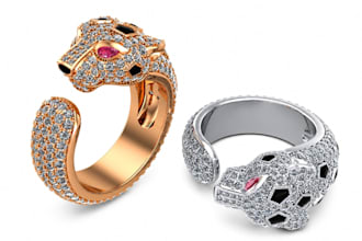 create custom jewelry cad designs with realistic 3d rendering for 3d printing