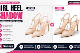 create realistic drop shadow and background removal