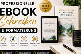 deutsche ghostwriter dienste, ebook formatierung und buchcover design anbieten