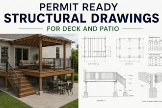 create permit ready structural drawings for deck and patio