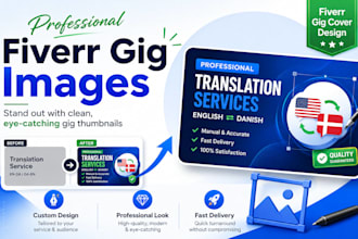design a professional fiverr gig image