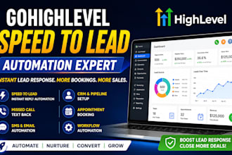 setup gohighlevel speed to lead automation and CRM workflow