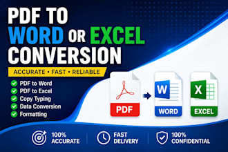 convert PDF to word or excel