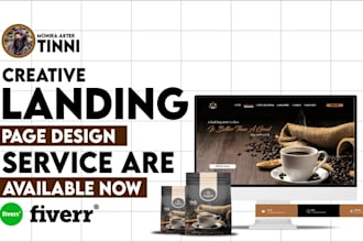 create user friendly website UI UX design for landing page