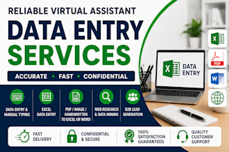 do data entry, copy paste work, PDF, bank statements, invoices into clean excel