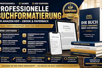formatieren sie ihr deutsches buch ebook, taschenbuchformatierung fur amazonkdp