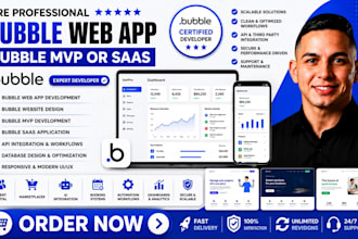 bubble web app, bubble website, bubble mvp or bubble saas as bubble io developer