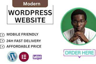 design affordable wordpress website for small business with elementor