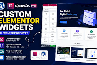 create custom elementor widgets and elementor pro sections