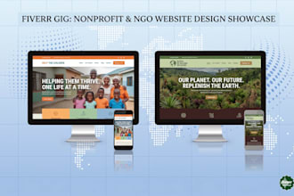 design ngo, nonprofit, or notary website with donation and booking system