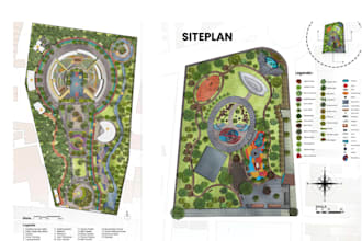render architecture and landscape site plan design