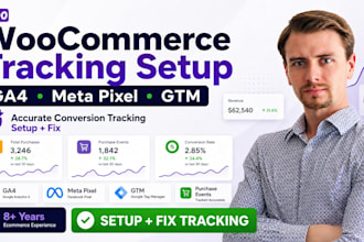 setup and fix woocommerce ga4, meta pixel and GTM tracking