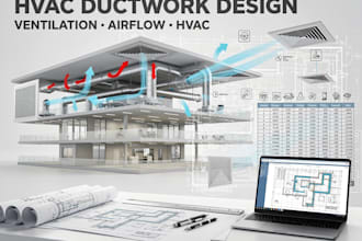 draw hvac ductwork layout ventilation system airflow calculations fire detection
