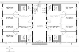 design professional 2d floor plan and redraw house for 2d floorplan in autocad