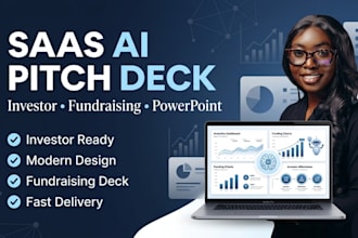 design saas ai startup pitch deck for investor and fundraising powerpoint
