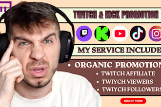 promote twitch and kick to grow viewers and unlock affiliate
