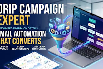 set up automated drip email campaigns and workflows, b2b, ecommerce drip email
