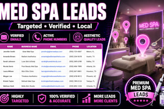 provide verified med spa and botox leads for your business