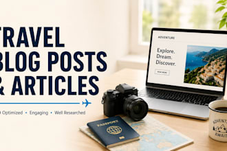 write engaging SEO travel blog posts and articles