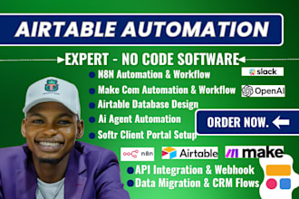 setup airtable database, airtable n8n ai automation airtable softr crm workflow
