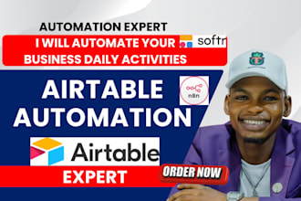 setup airtable database, airtable automation, airtable n8n integration softr crm
