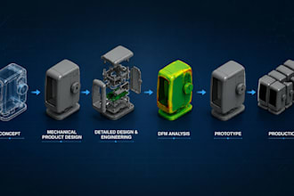 do mechanical product design and dfm support for prototypes and production