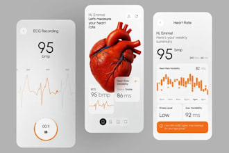 develop heart rate monitor app, fitness app, health tracking app, flutter app