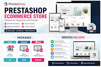 build a prestashop ecommerce store with product upload
