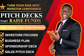 design modern investor pitch deck presentation and startups pitch deck
