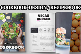 cookbook design, recipe book design, cookbook formatting