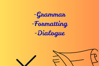 edit your play or movie manuscript
