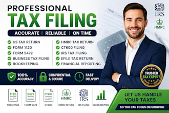 file US tax return, form 1120, 5472, hmrc tax return and bookkeeping