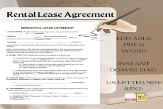 draft legally binding lease agreement, rental contract and tenancy agreement