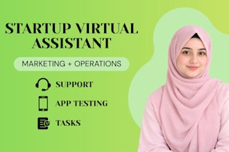 be your startup virtual assistant for marketing and operations support