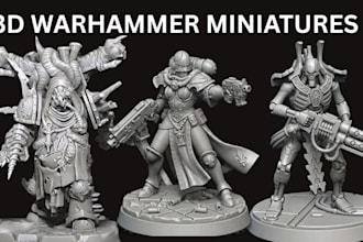 sculpt 3d miniature model 3d figurine 40k warhammer dnd tabletop for 3d printing