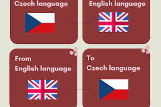 help you with translations from english to czech and vice versa